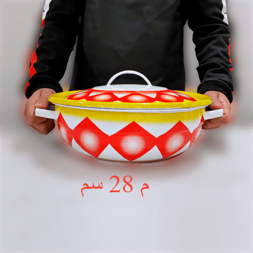 بادية غضار بغطاء (أحمر)