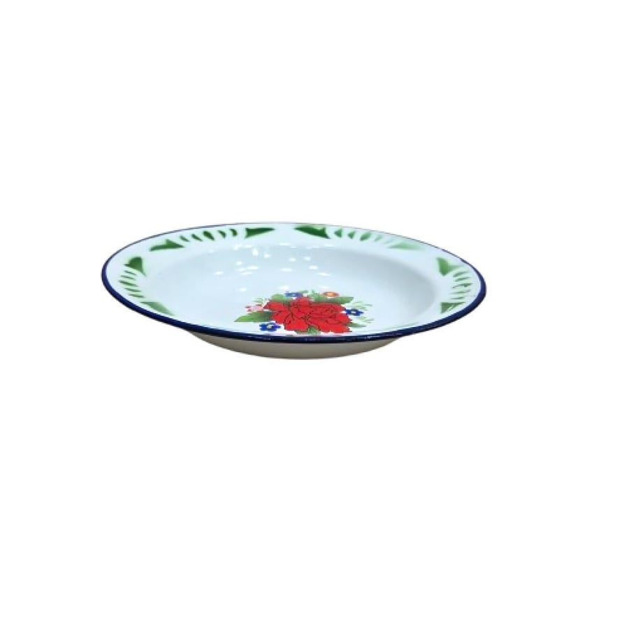 صحن غضار وردة 22 سم ملون