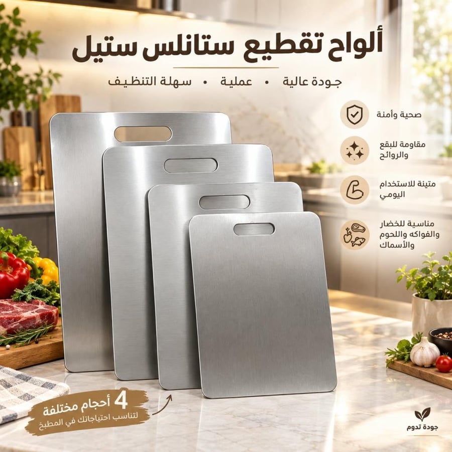 لوح تقطيع خضار استيل صحي