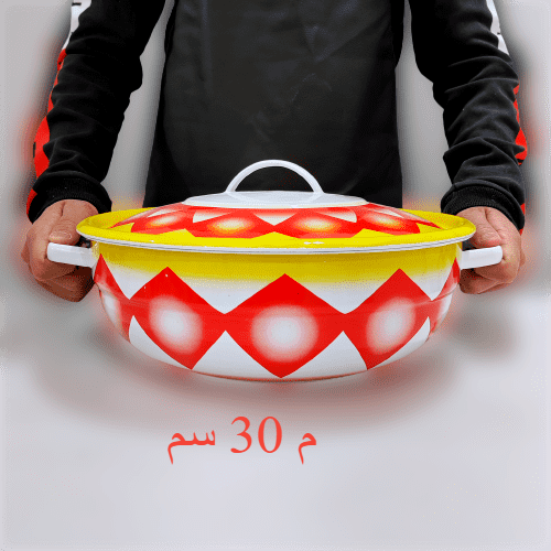 بادية غضار بغطاء (أحمر)