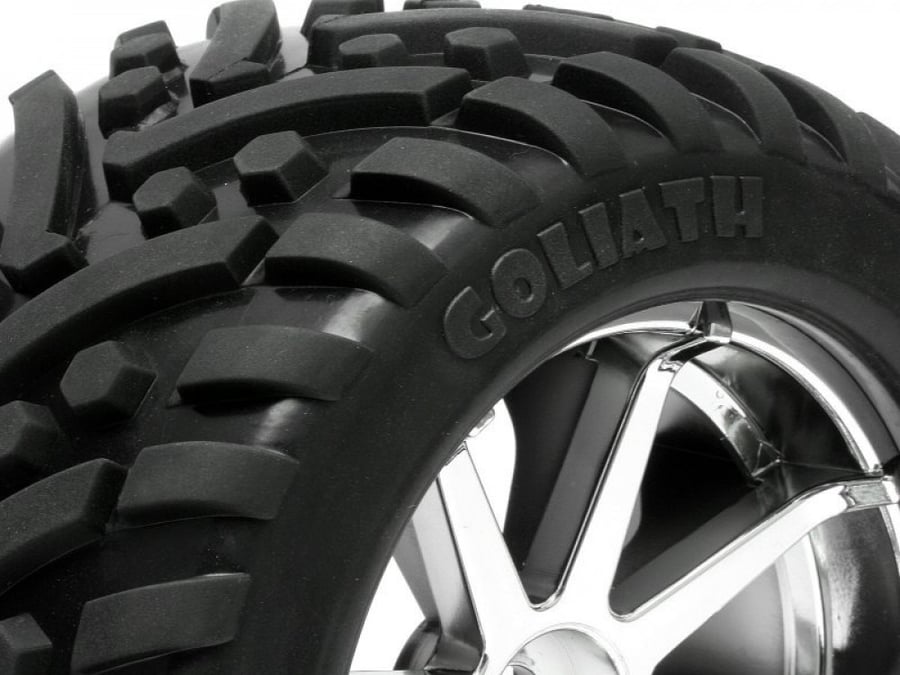 4727 - MOUNTED GOLIATH TIRE 178x97mm on BLAST WHEEL CHROME