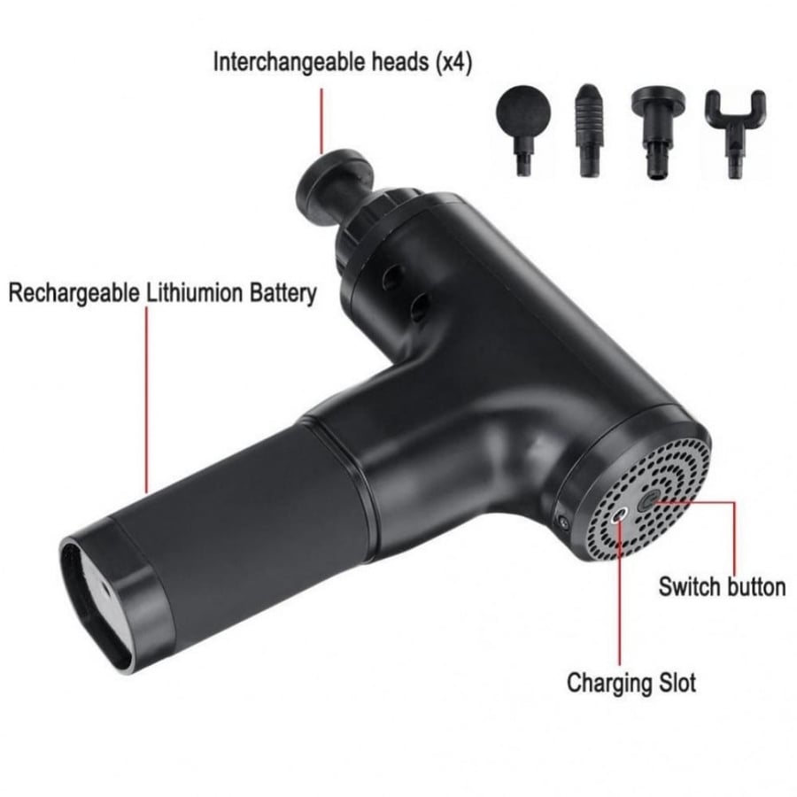 Fascial gun HL-320 black massage and relaxation device