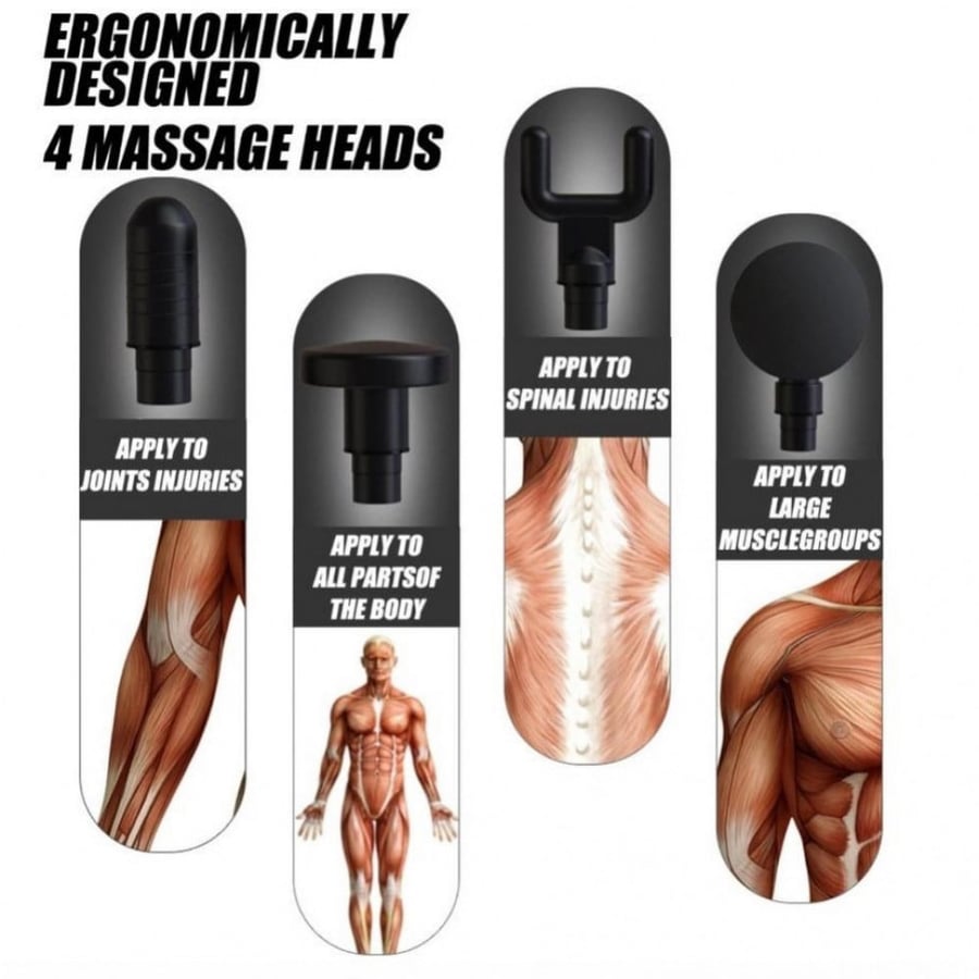 Fascial gun HL-320 black massage and relaxation device