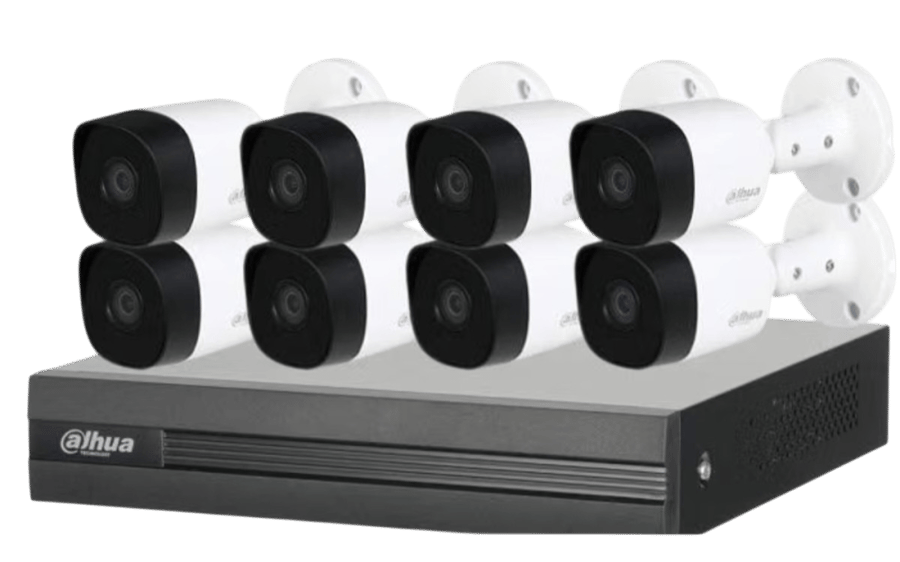 كاميرات مراقبة من شركة داهوا 8 ميجا بيكسل 8 حبات 4k