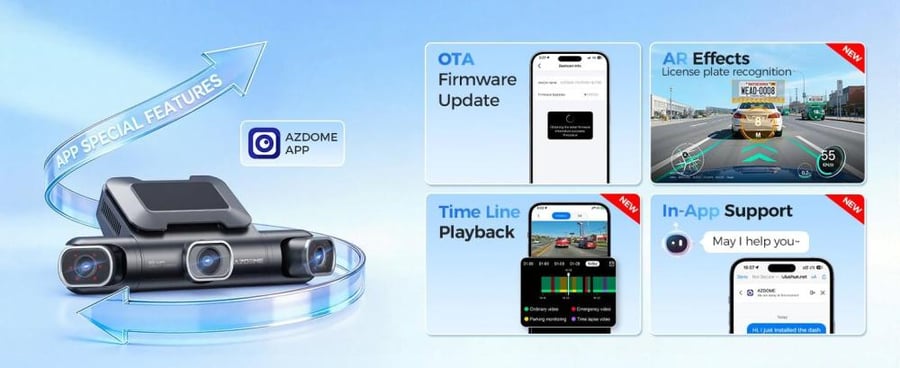 AZDOME M660 3 كاميرات