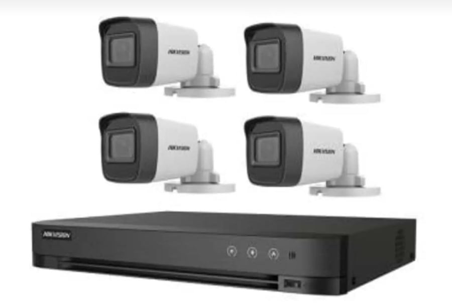 كاميرات مراقبة من شركة Hikvision العدد 4 حبات 1080P