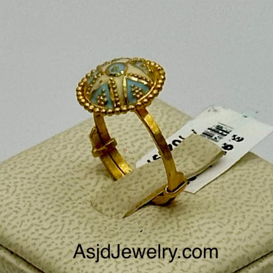 خاتم ذهب هندي  /21*44+3.91
