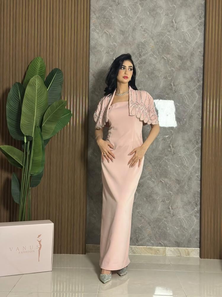 6863 - فستان سهرة طويل قطعتين