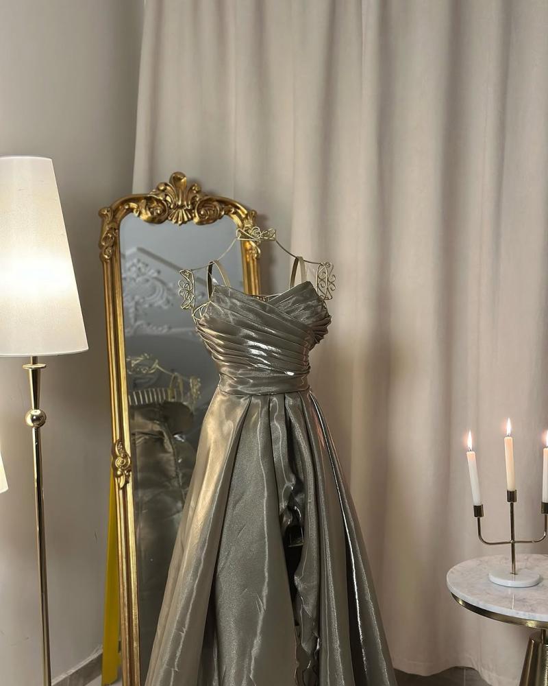 Two-tone shiny dress 5540