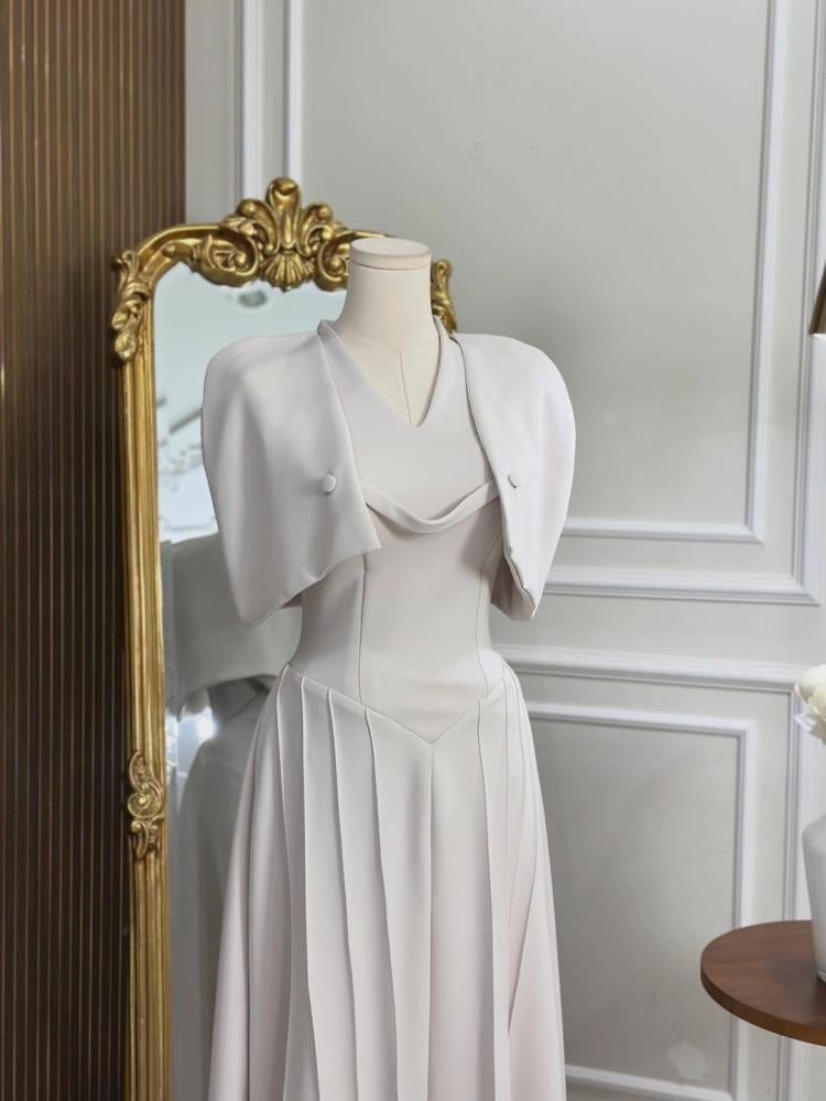 7039 -  فستان سهرة طويل قطعتين