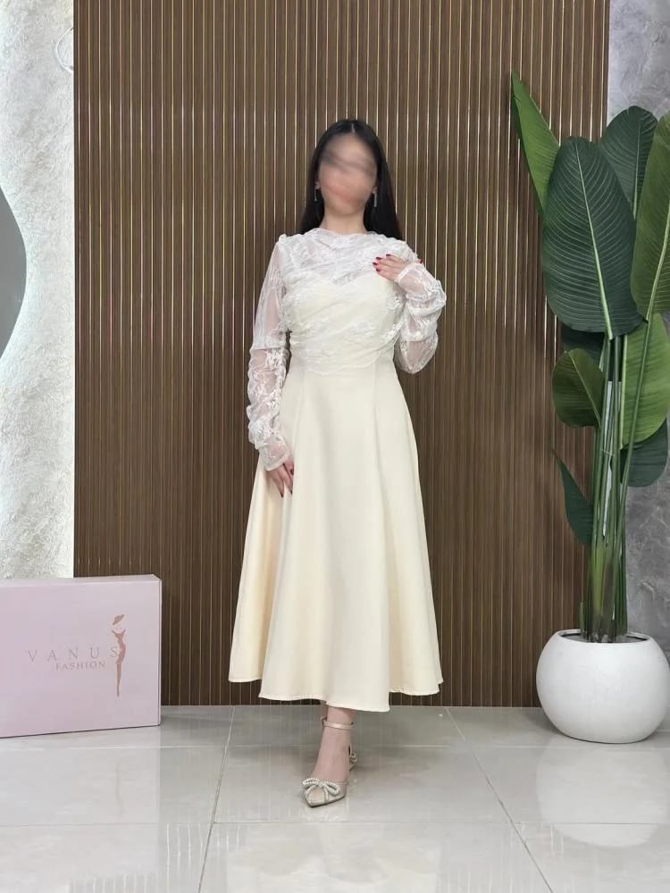 7115 -  فستان سهرة ميدي