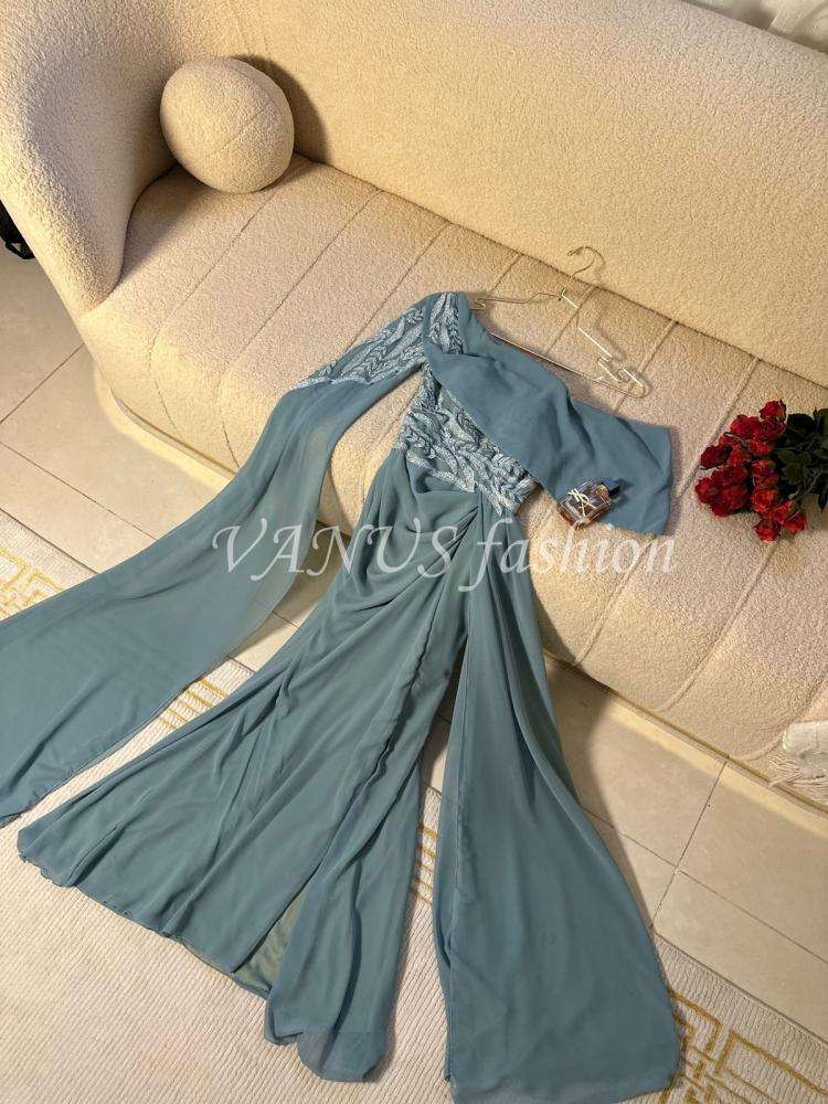 فستان سهرة طويل ماسك 4499