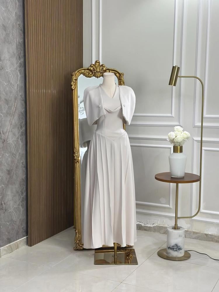 7039 -  فستان سهرة طويل قطعتين