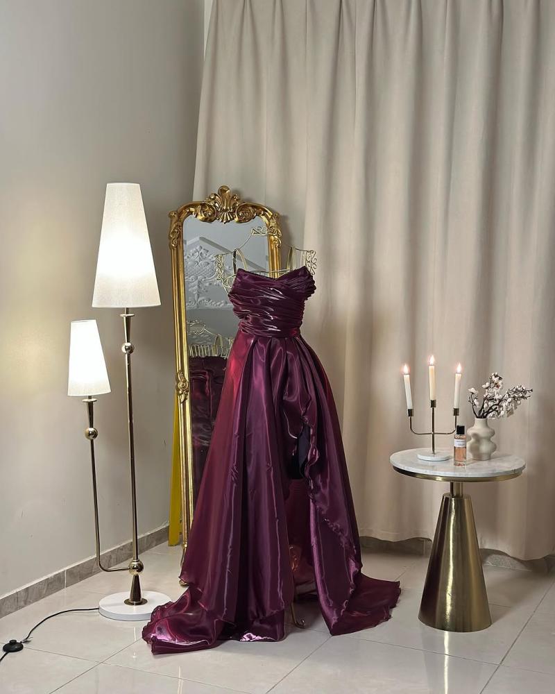 Two-tone shiny dress 5540