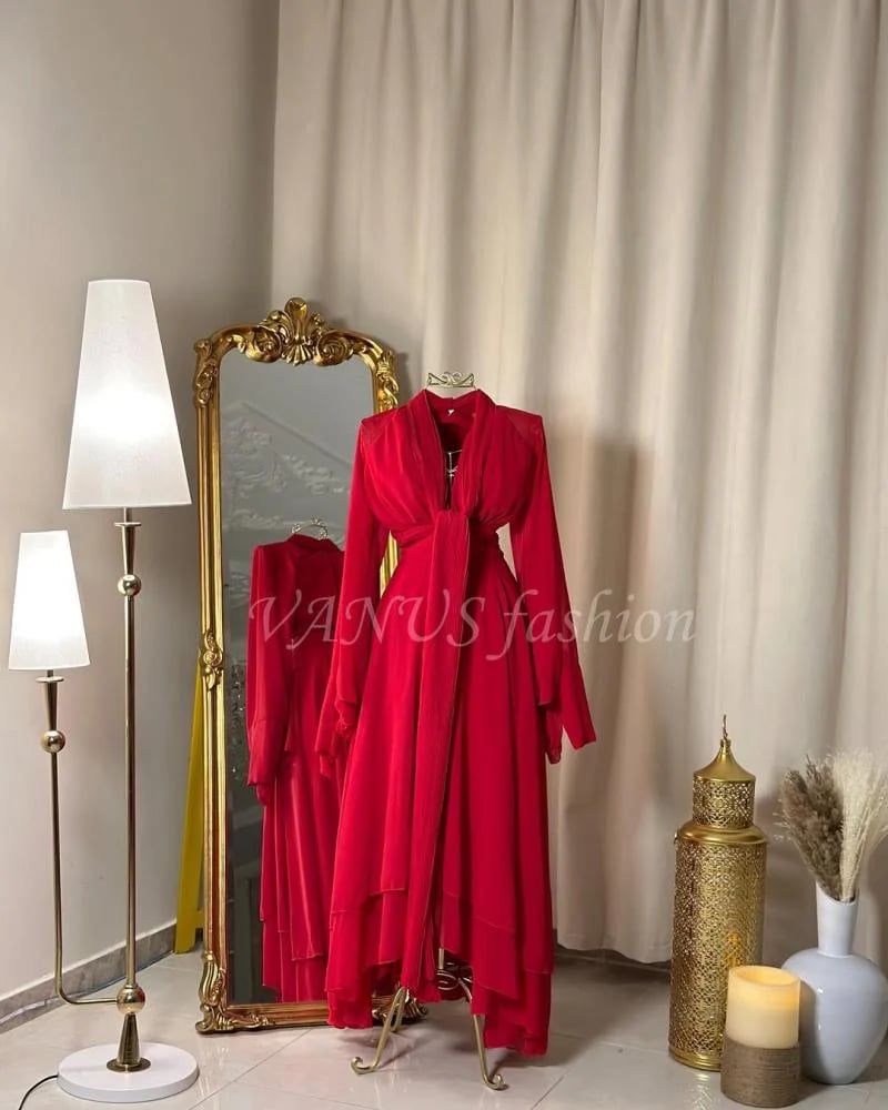 فستان طويل  ( 4 الوان) 4265