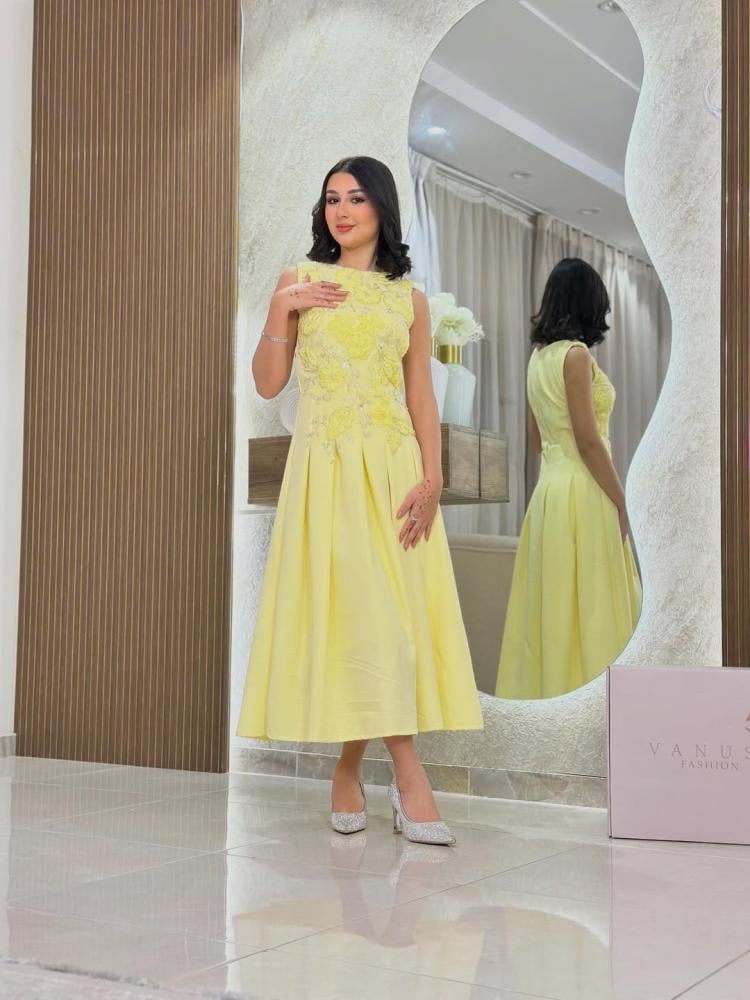 7136 -  فستان سهرة ميدي