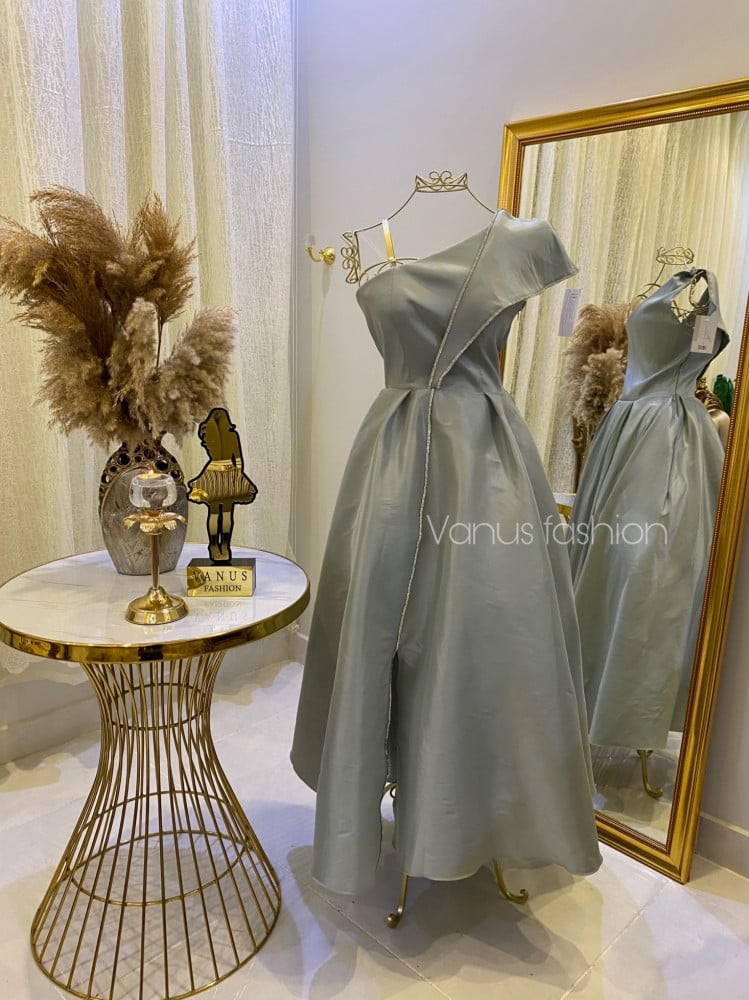 فستان سهرة طويل( 2 لونين )  3367