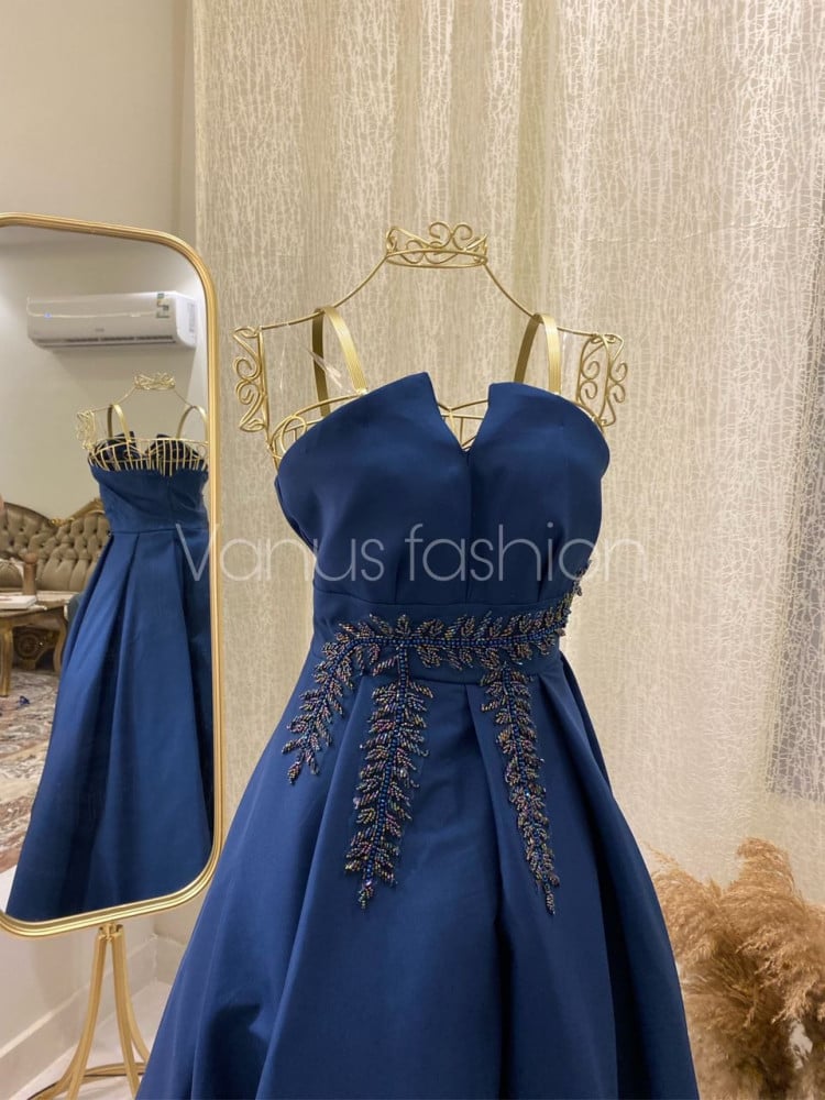 فستان سهرةطويل ( 2 لونين) 3483