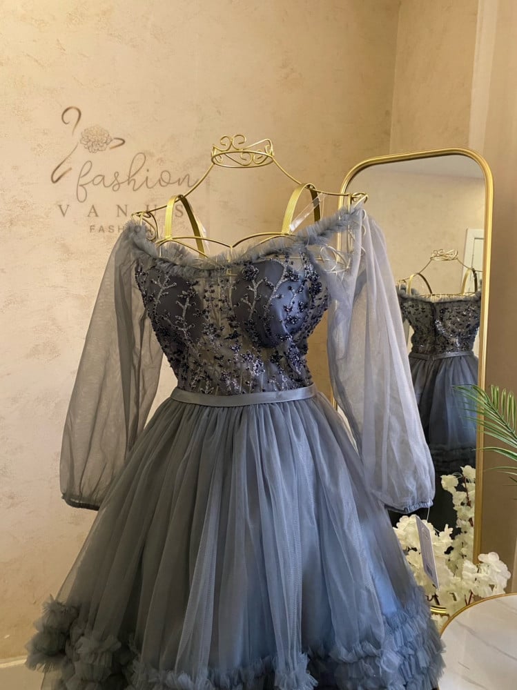 فستان سهرة ميدي 3063