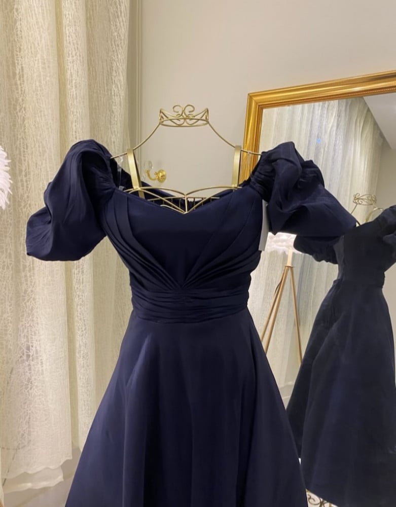 فستان سهرة ميدي ( 4 الوان ) 3334