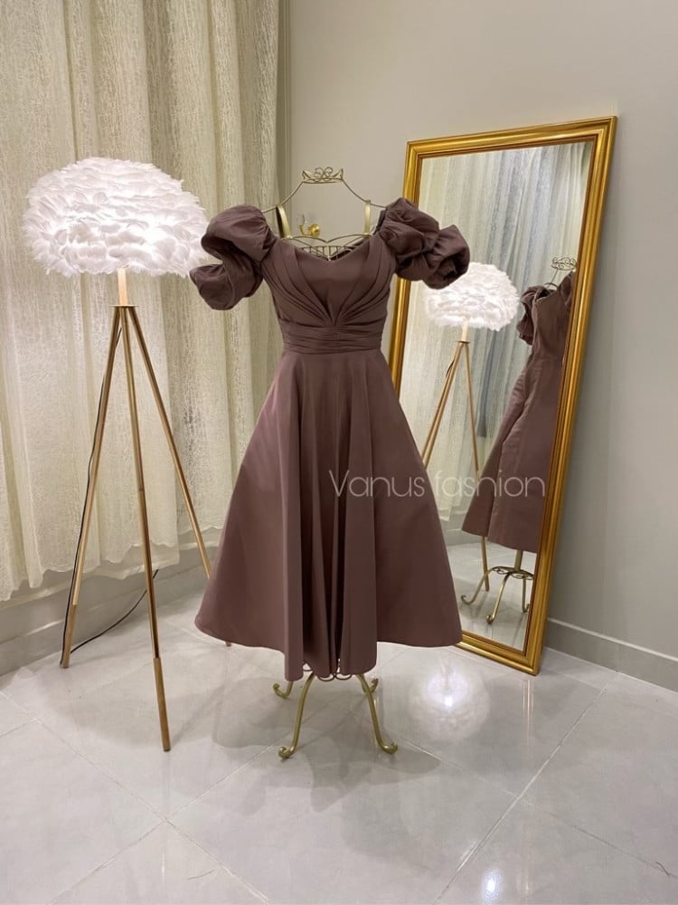 فستان سهرة ميدي ( 4 الوان ) 3334