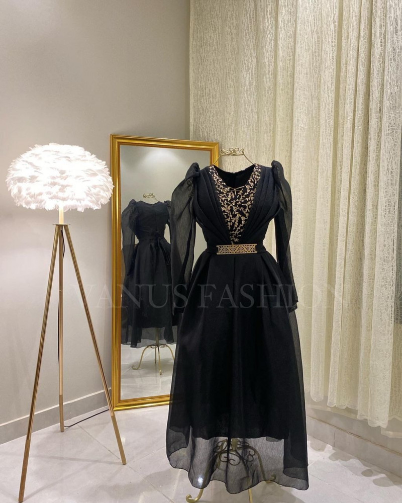 Midi Evening Dress ( 7 Colors ) 3330