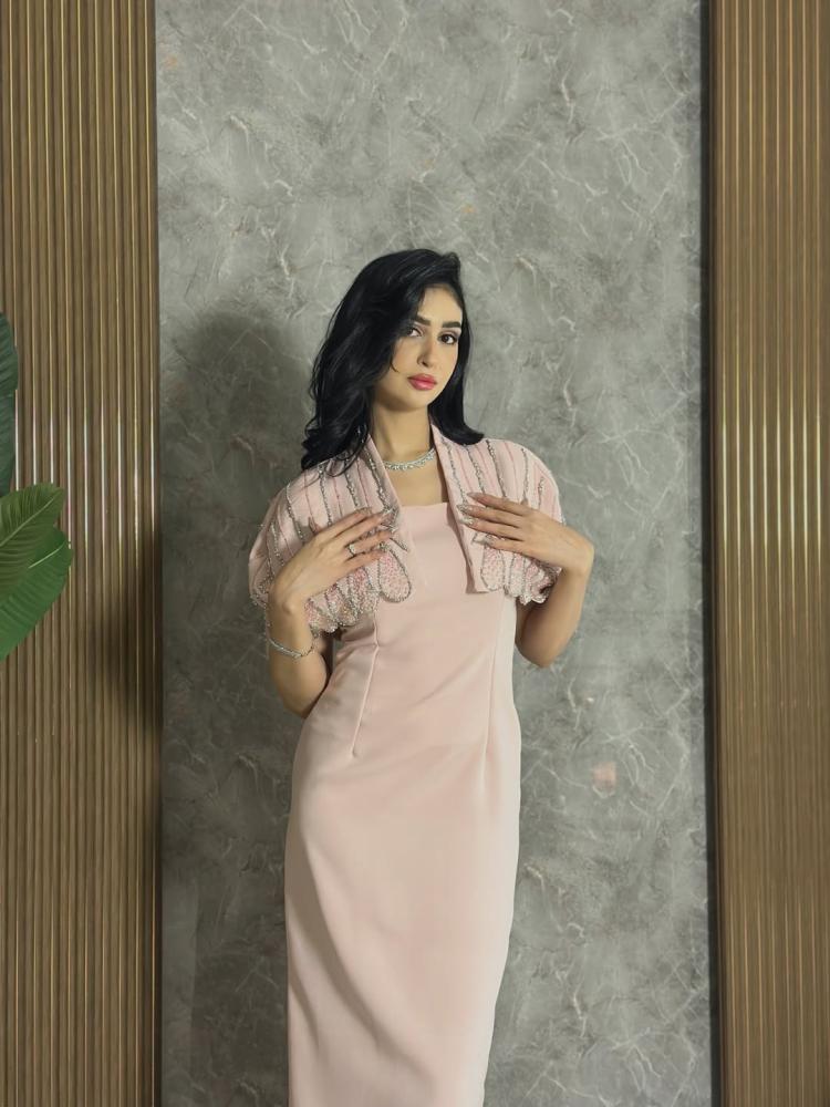6863 - فستان سهرة طويل قطعتين