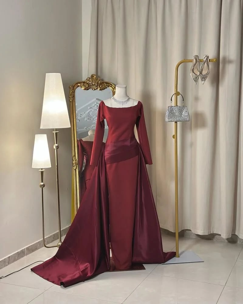 فستان سهرة طويل  5447