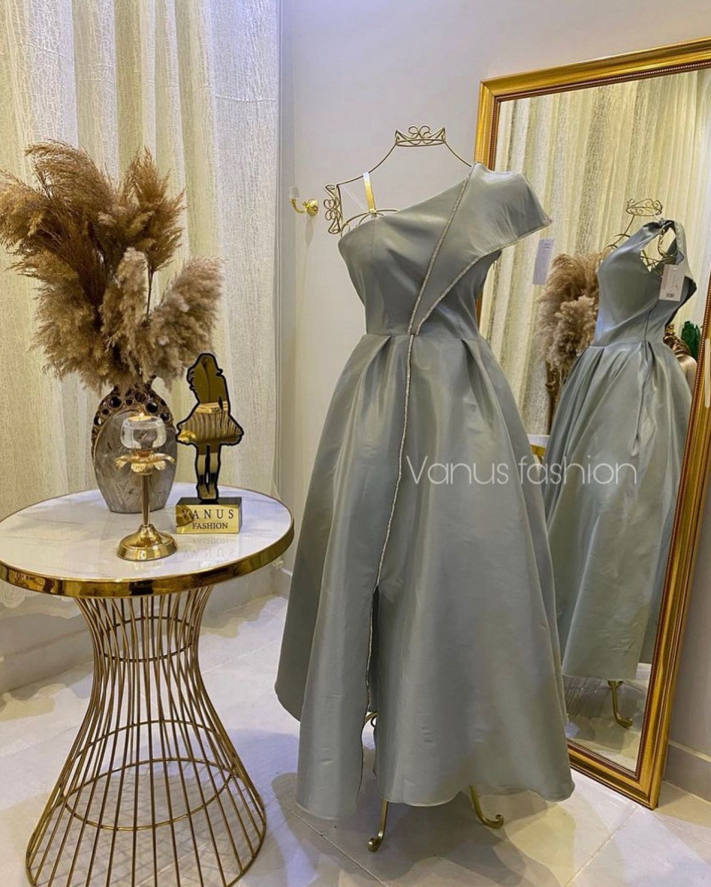 فستان سهرة طويل( 2 لونين )  3367