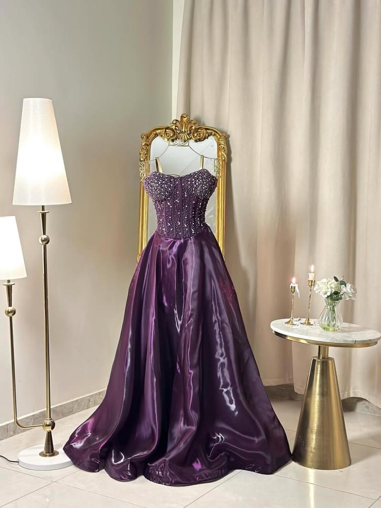 6337 - فستان سهرة طويل لونين