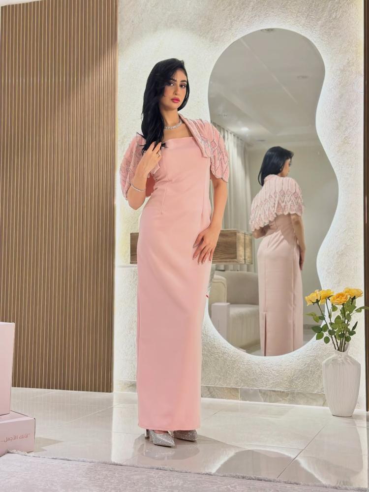 6863 - فستان سهرة طويل قطعتين