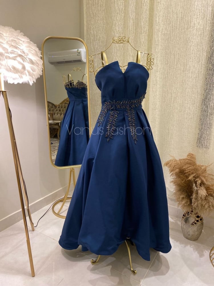 فستان سهرةطويل ( 2 لونين) 3483