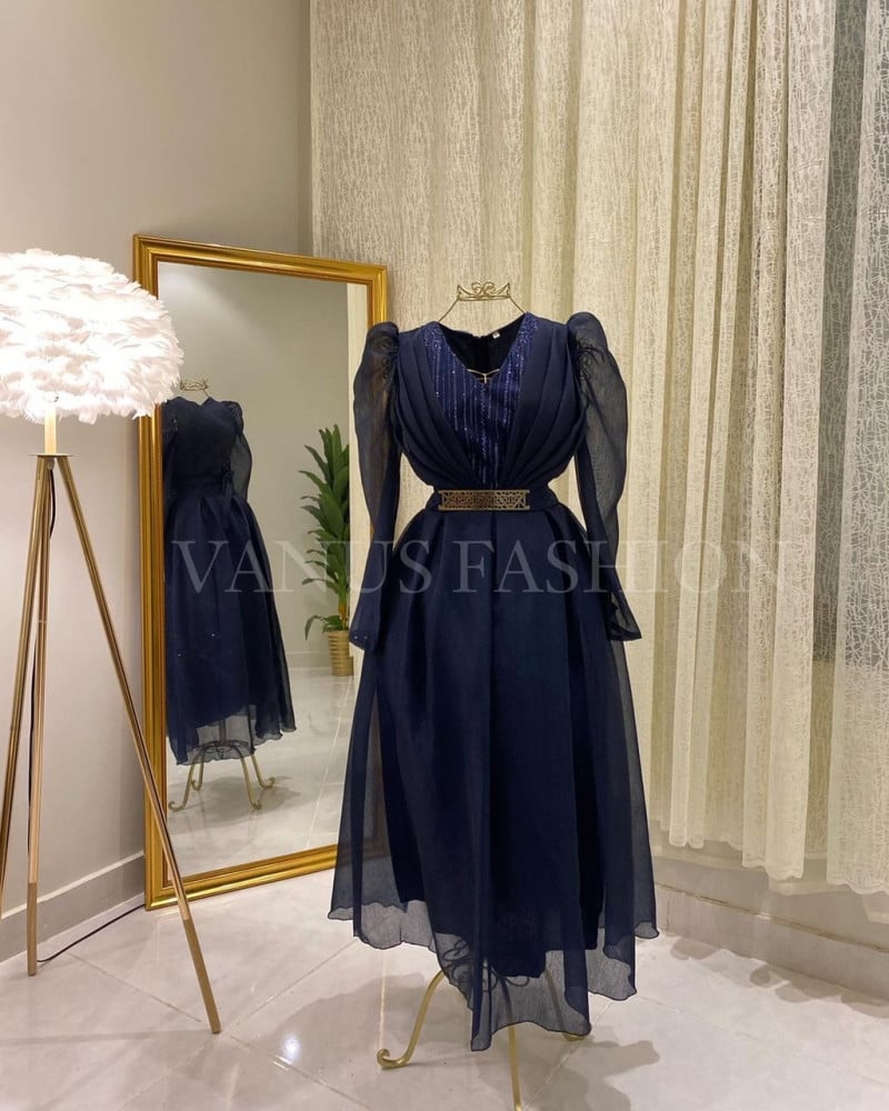 Midi Evening Dress ( 7 Colors ) 3330