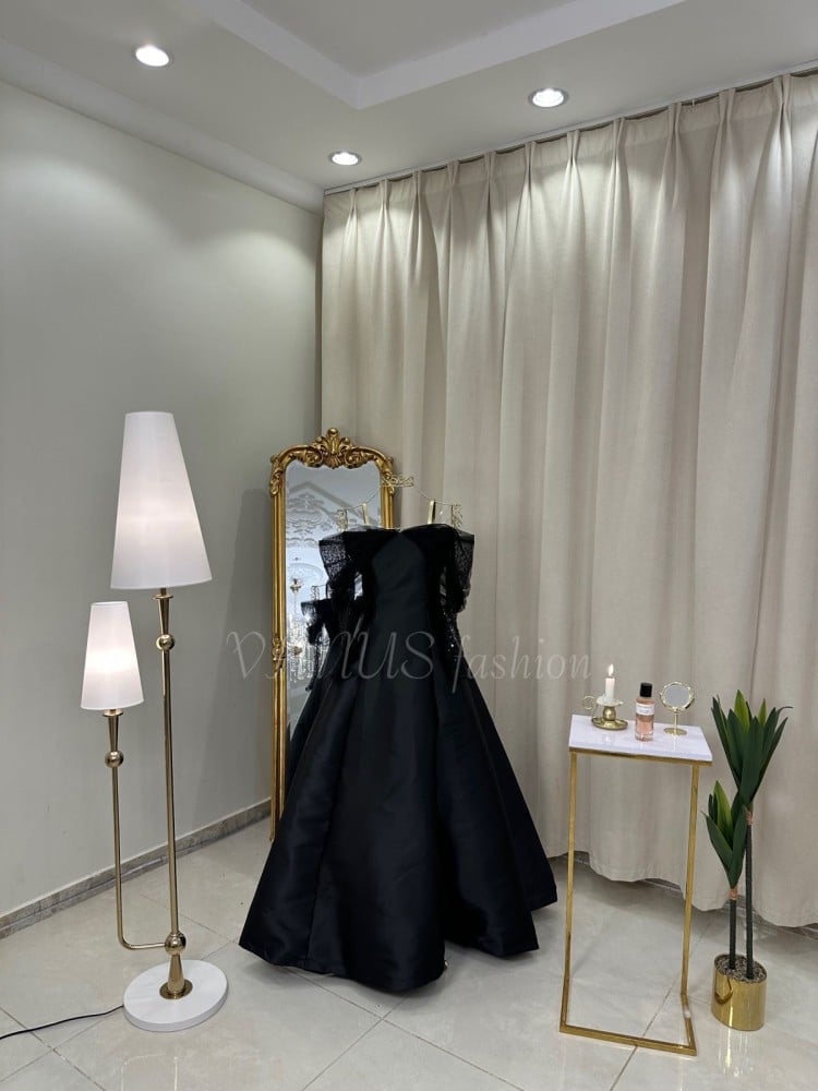 فستان سهرة طويل ( 2 لونين ) 4215