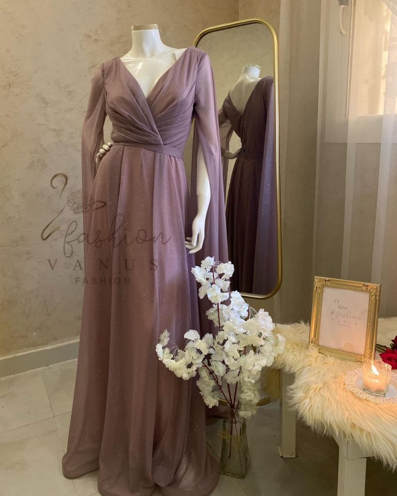 فستان سهرة طويل موفي3104