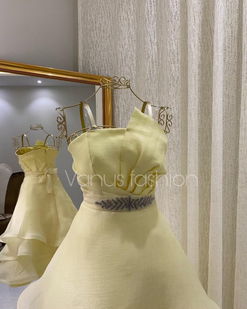 فستان ناعم ميدي ( 2 لونين ) 3425