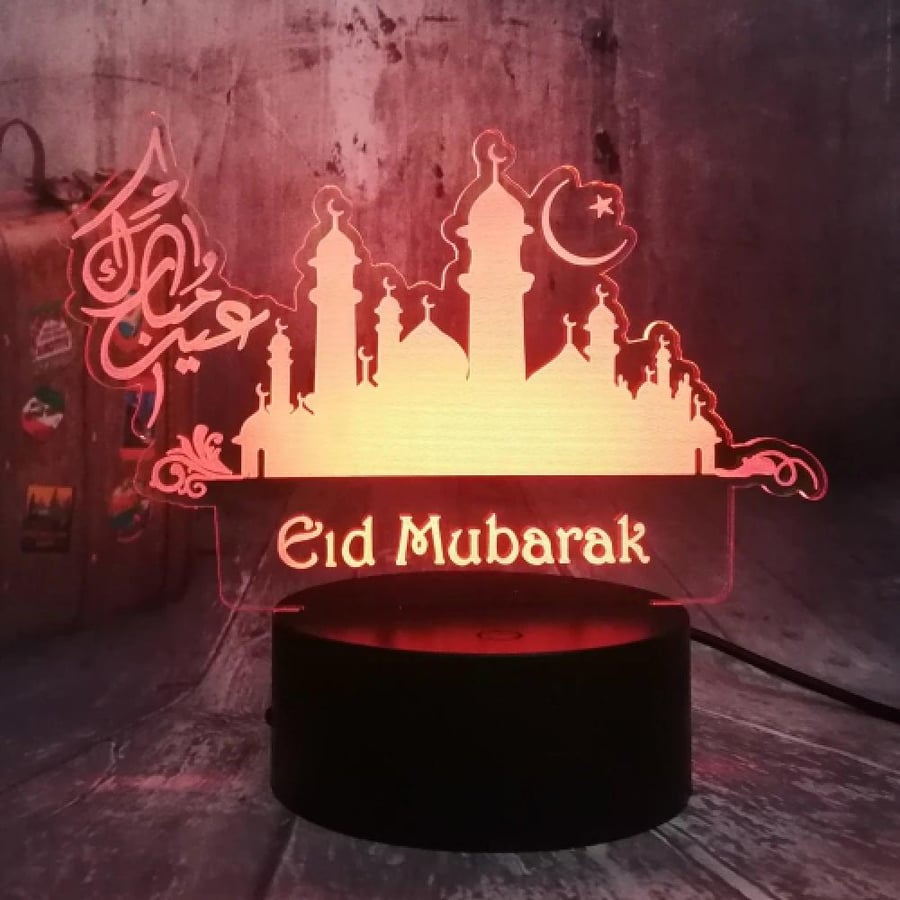 ليد ثلاثي الأبعاد عيد مبارك