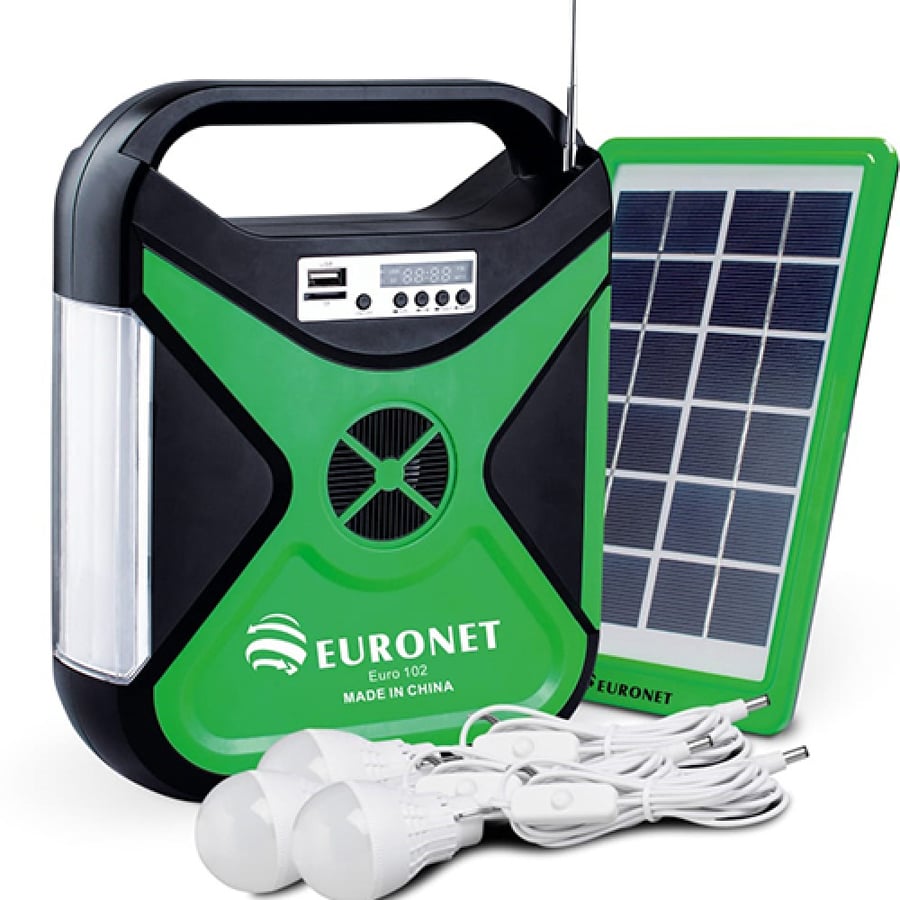 Solar power device 3 lamps and radio and Bluetooth EURO102