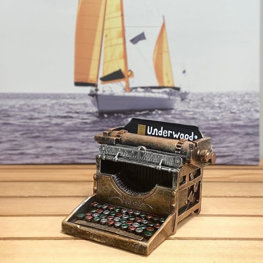Typewriter machine ceramic antique decor