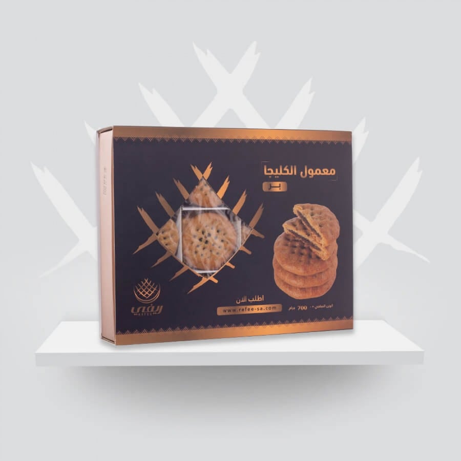 معمول الكليجا بحشوة التمر ودقيق البر بوزن 700 جرام من متجر ريفي refee