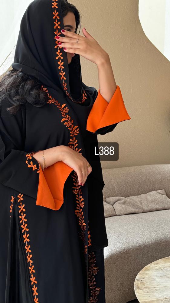 عباية كريب بلقيس تطريز يدوي قصة عادية