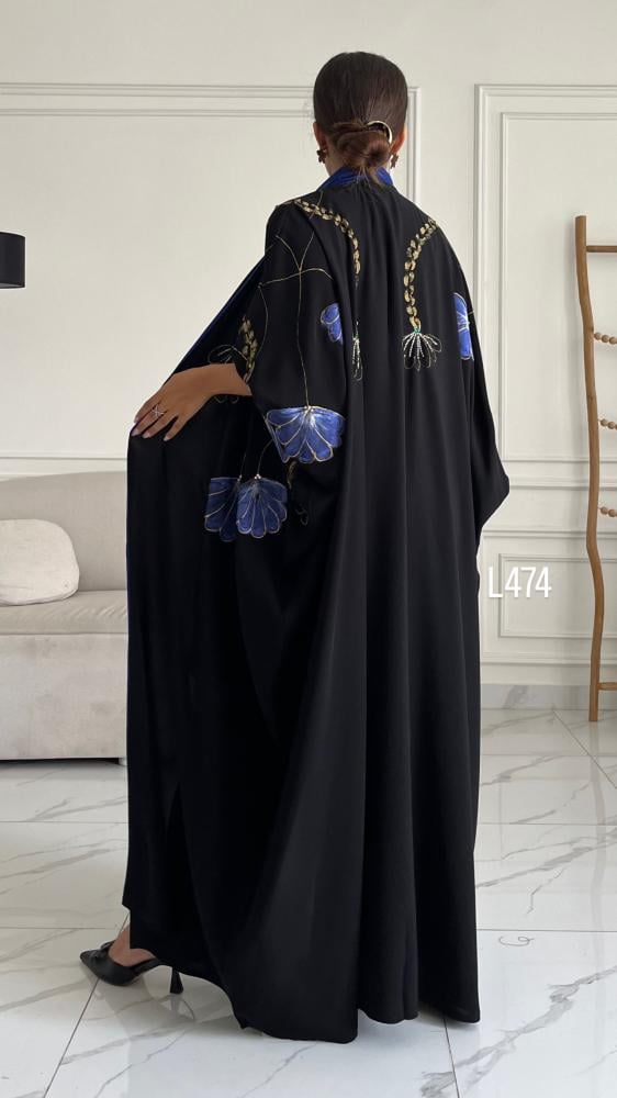 عباية كريب سبشل رسم يدوي وشك يدوي قصة بشت