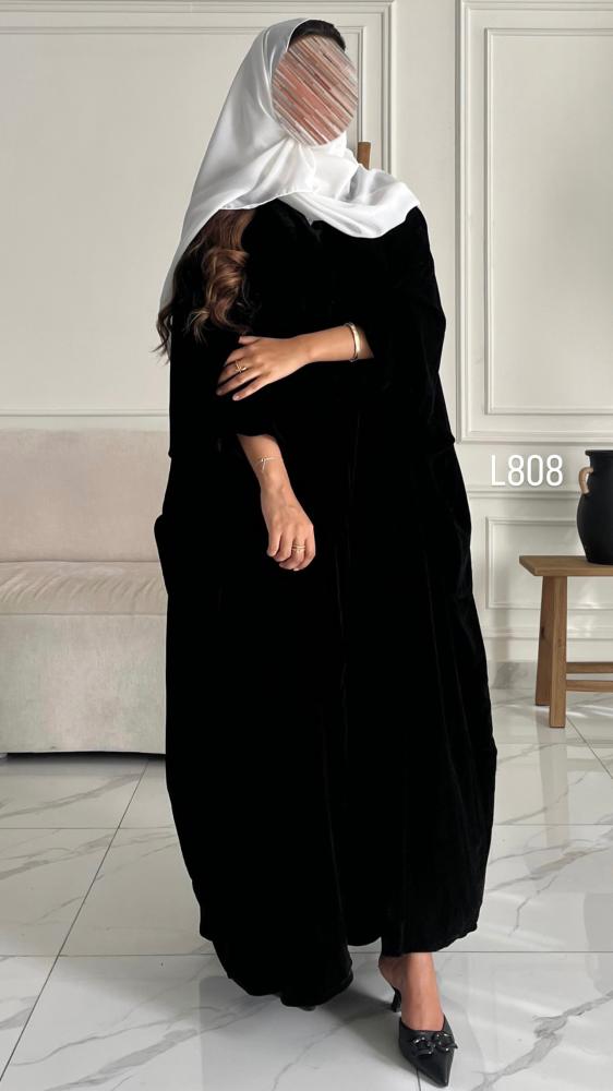 عباية مخمل رسم يدوي وشك يدوي قصة بشت