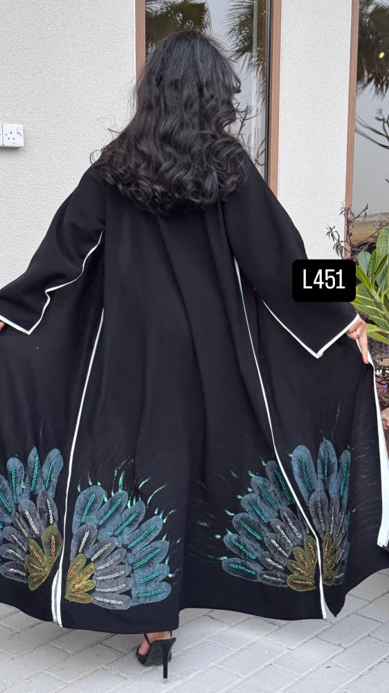 عباية كريب سبشل رسم يدوي وشك يدوي قصة عادية ستريت