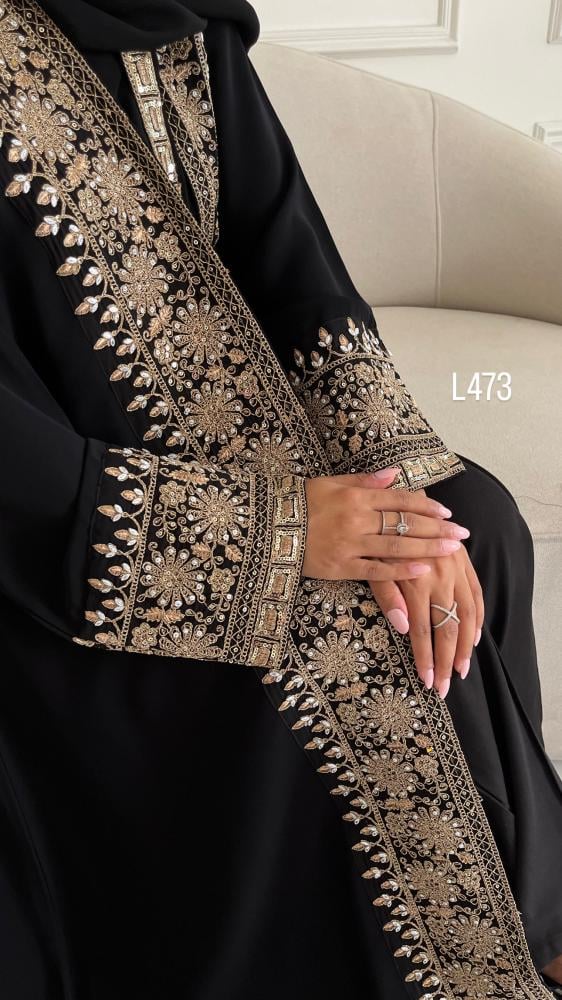 عباية كريب سبشل تطريز كمبيوتر قصة عادية