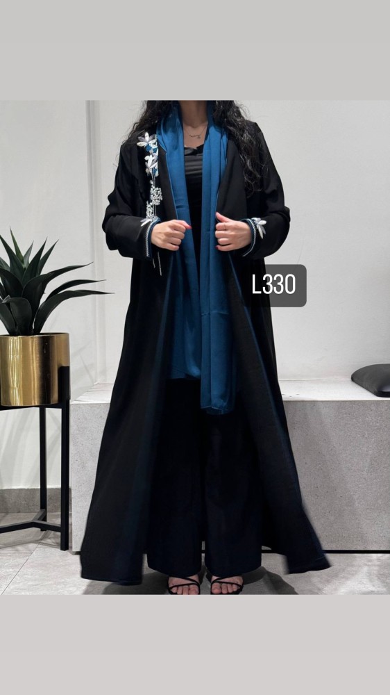 عباية كريب بلقيس شك يدوي خيوط قصة عادية ستريت