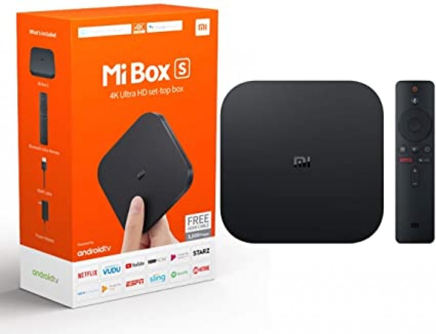 مشغل وسائط شاومي 4k متدفق مع مساعد جوجل وكروم كاست - اسود