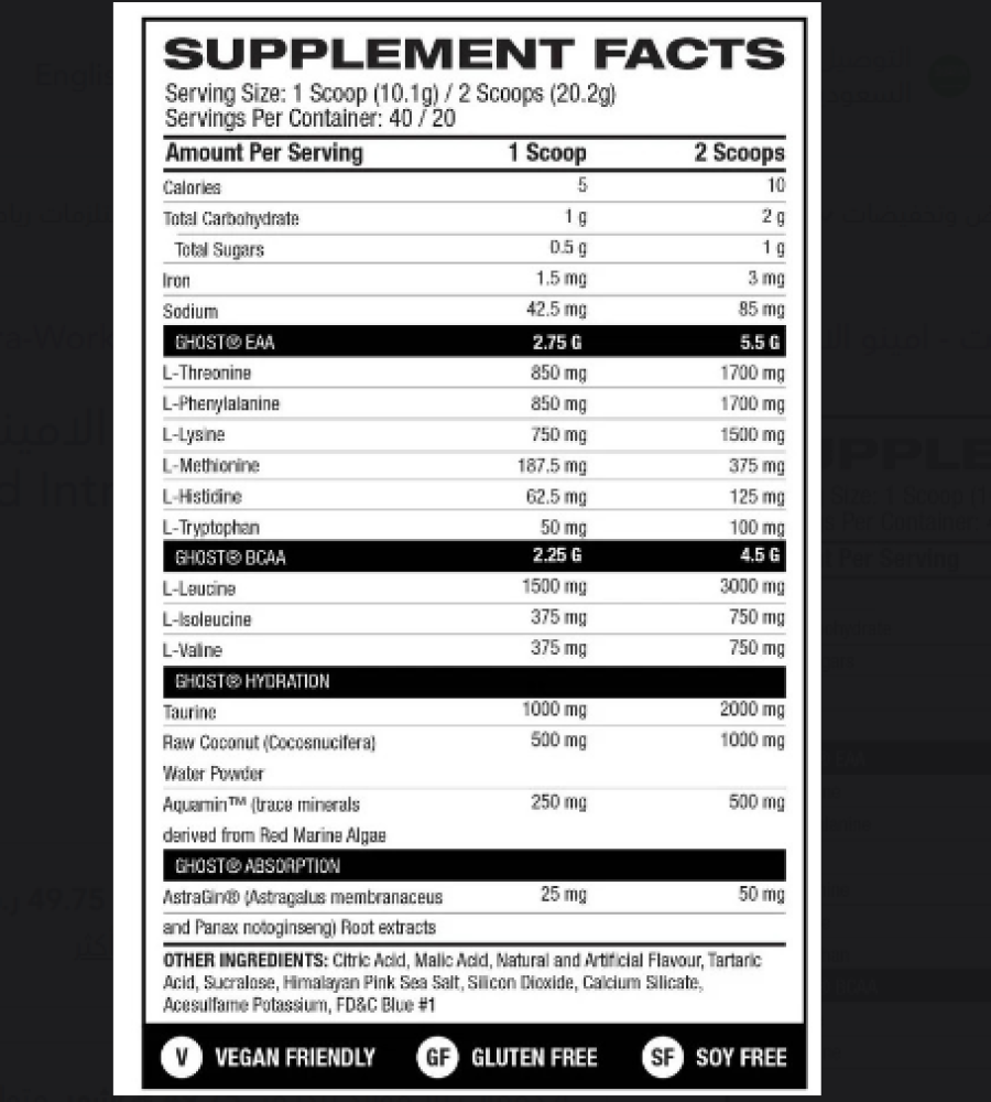 GHOST Amino 40 SERVING