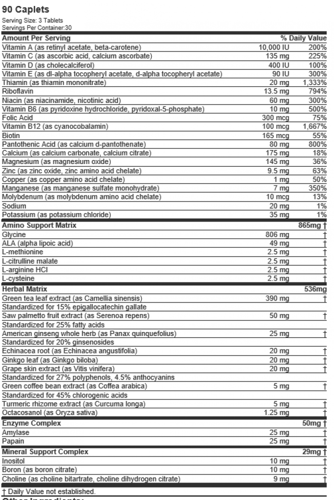 Multi vitamin Muscletech