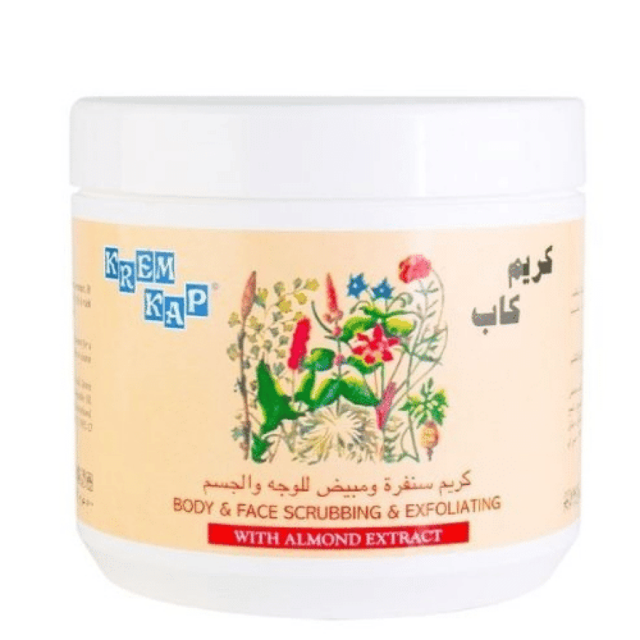 كريم سنفرة ومبيض للوجه والجسم بخلاصة اللوز من كريم كاب - 500جرام